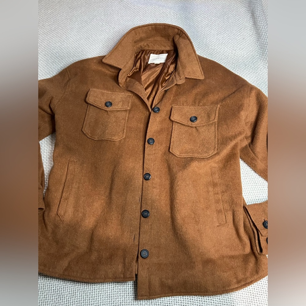 Thread & Supply Brown Utility Jacket Classic Collar L